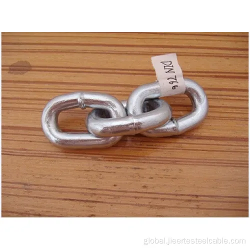 China Electro Galvanized DIN766 Welded Steel Short Link Chain Supplier